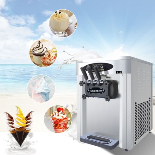 25CTB Mini Ice Cream Machine 3 Flavors Yogurt Fruit Soft Ice Cream Vending Machine