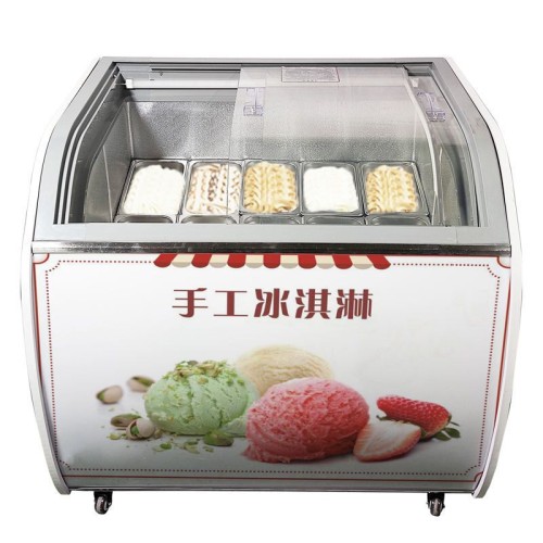 Customized Commercial Ice Cream Display Showcase with Freezer Gelato Display Cabinet