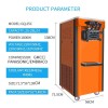 25C Soft Ice Cream Machine Commercial Soft Ice Cream Maker 2+1 Flavors Ice Cream Machine