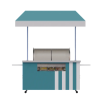 Customized Commercial Mobile Ice Cream Trolley Hand Push Vending Mobile Food Cart