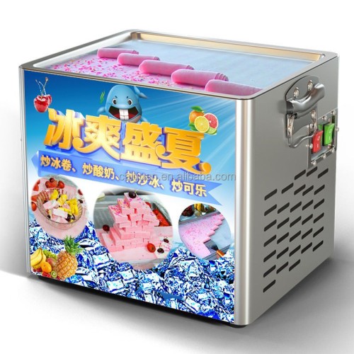 CBJ10 Hot Sale Mini Fried Ice Cream Machine Table Top Ice Cream Roll Making Machine