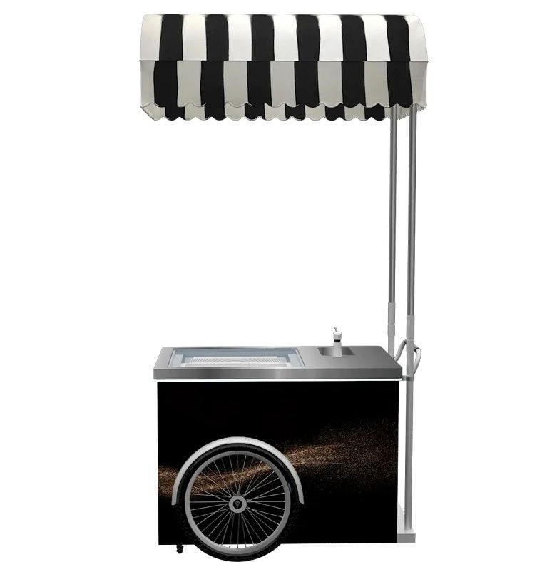 Commercial Customized Small Ice Cream Popsicle Cart Push Cart Gelato Vending Cart
