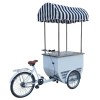 Ice Slush Cart Coffee Tricycle 3 Wheels Ice Cream Rolled Food Cart