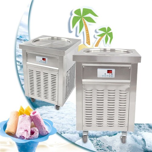 600 Single Pan Stainless Steel Frozen Ice Cream Rolls Fried Ice Cream Machine Ice Roll Machine