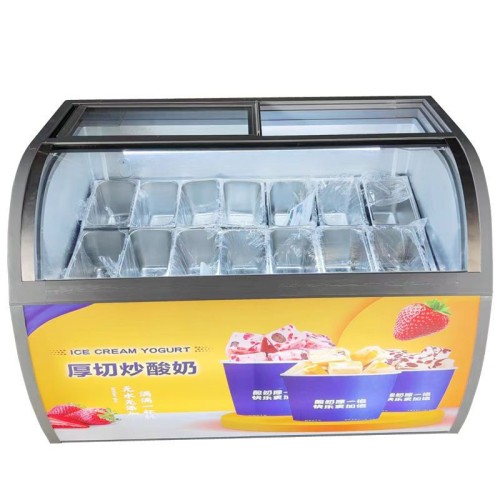 Commercial Gelato Ice Cream Display Showcase Freezer Electric Gelato Display Cabinet