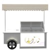 Street Portable Gelato Cart Italian Ice Cream Cart Outdoor Ice Cream Push Cart