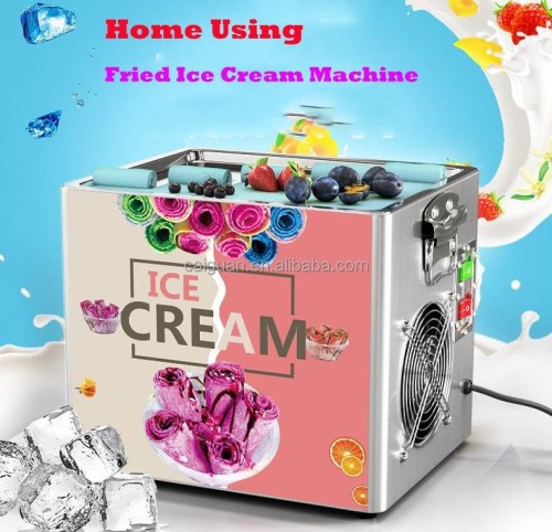 CBJ10 Hot Sale Mini Fried Ice Cream Machine Table Top Ice Cream Roll Making Machine