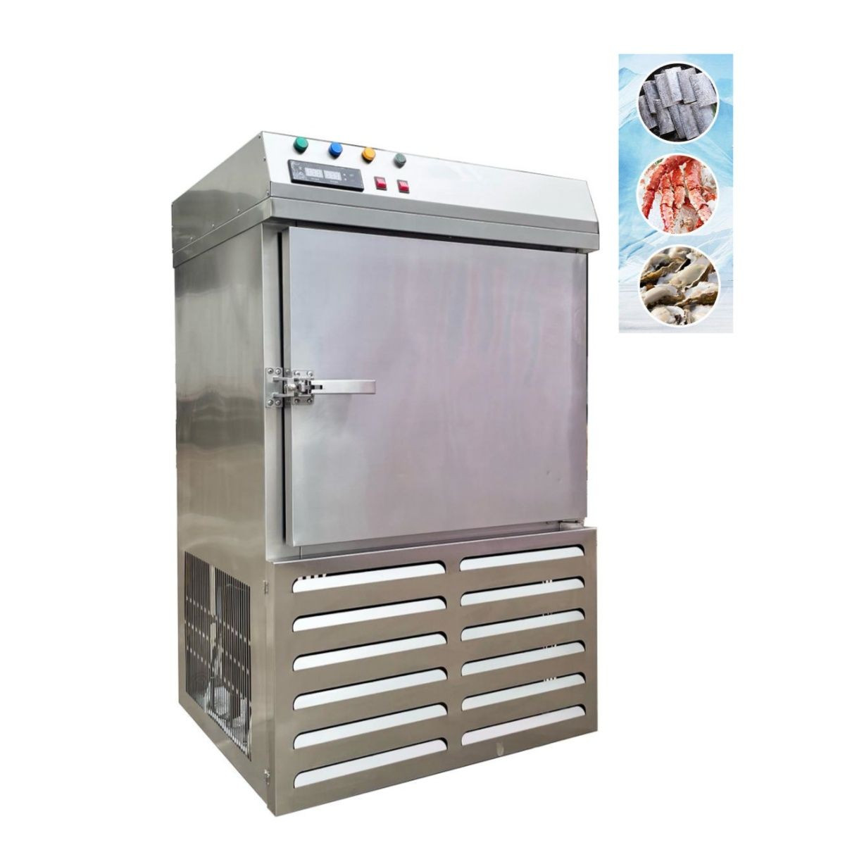 178L Electric -80 Blast Chiller 6-8 Trays Stainless Steel Deep Freeze Freezer for Seafood Restaurants