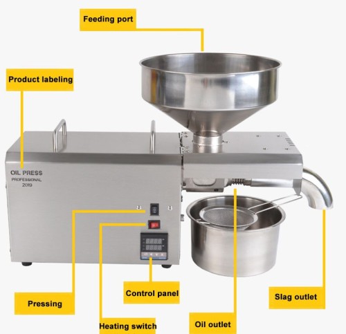 S8 Commercial Oil Press Machine Electric Home Use Oil Press Intelligent Cold and Hot Pressing Machine for Sale