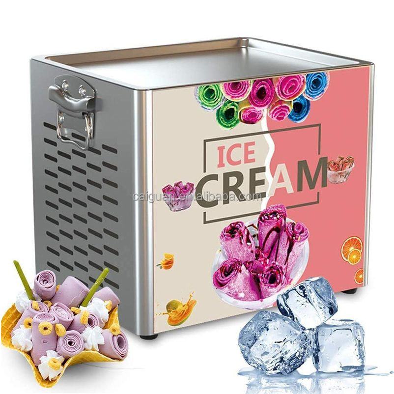 CBJ10 Hot Sale Mini Fried Ice Cream Machine Table Top Ice Cream Roll Making Machine