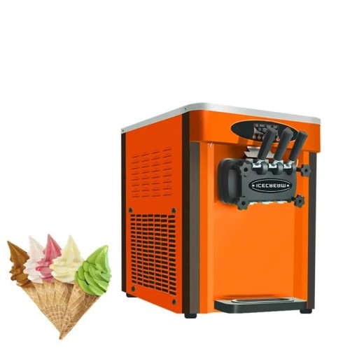 25CT  Commercial 3 Flavors Easy Operating Table Top Model Soft Ice Cream Making Machine