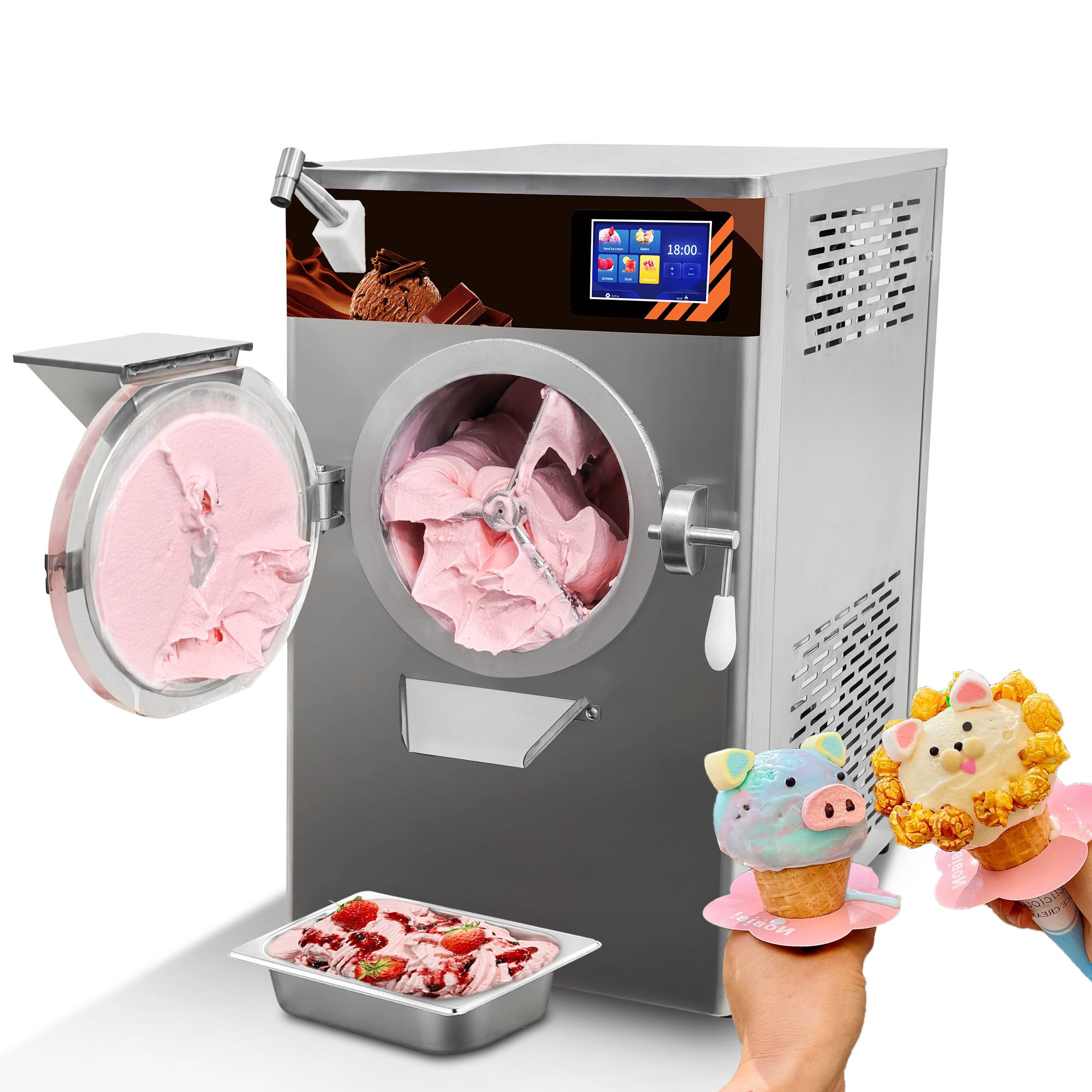 28-2T Stainless Steel Hard Ice Cream Machine Price Gelato Making Machine for Business