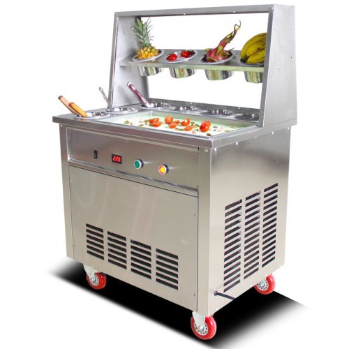 CBJ61 Multi-flavor Fried Ice Cream Machine Easy Operation Ice Cream Roll Machine