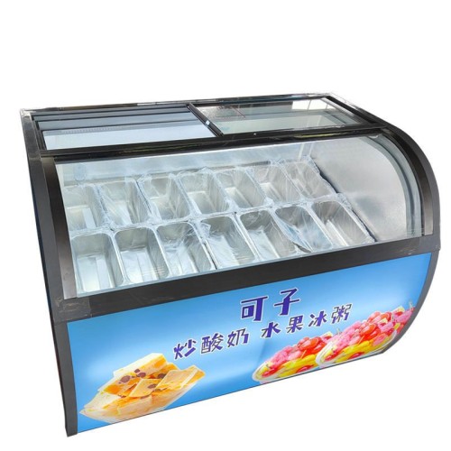 Commercial Gelato Ice Cream Display Showcase Freezer Electric Gelato Display Cabinet
