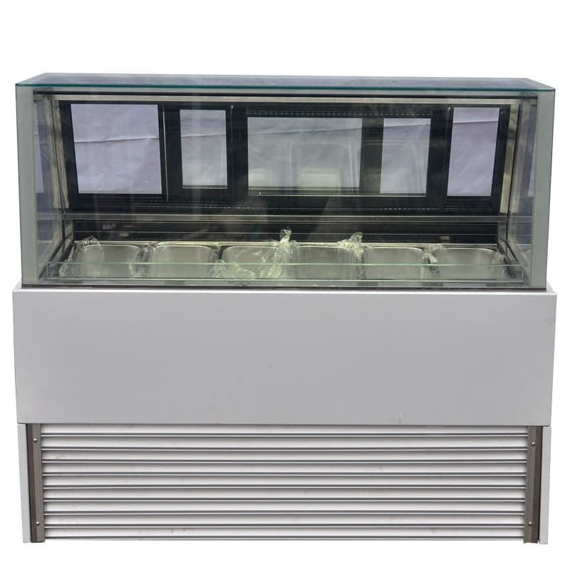 Air Cooling Gelato Popsicle Display Cabinet for Commercial Use Ice Cream Showcase with Freezer