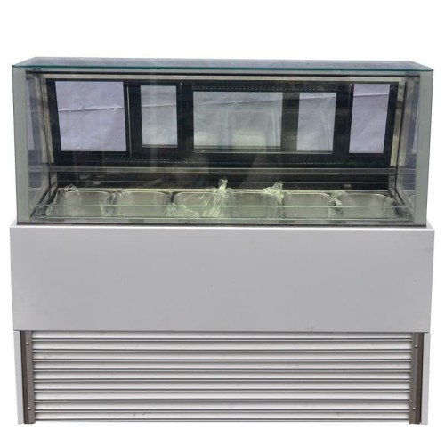 Air Cooling Gelato Popsicle Display Cabinet for Commercial Use Ice Cream Showcase with Freezer