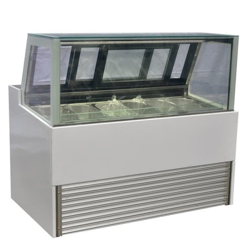 Air Cooling Gelato Popsicle Display Cabinet for Commercial Use Ice Cream Showcase with Freezer