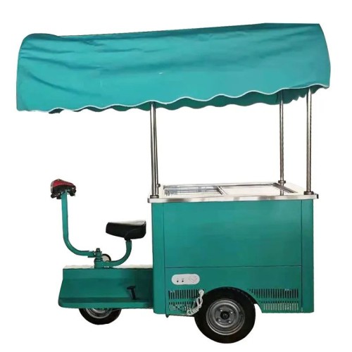 Electric Type Ice Cream Cart Mobile Food Delivery Electric Bike Cart