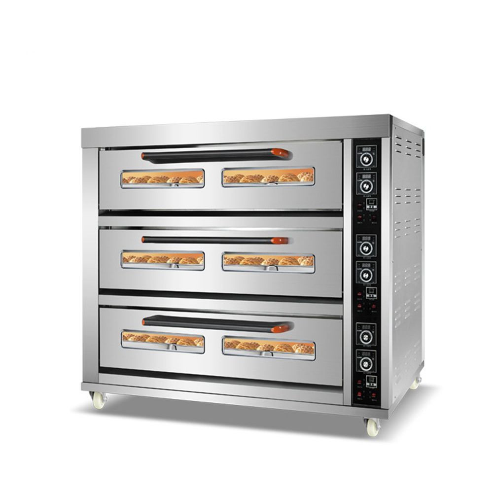 Commercial 3-Deck 9-Tray Electric Bakery Oven Big Industrial Baking Equipment for Restaurants