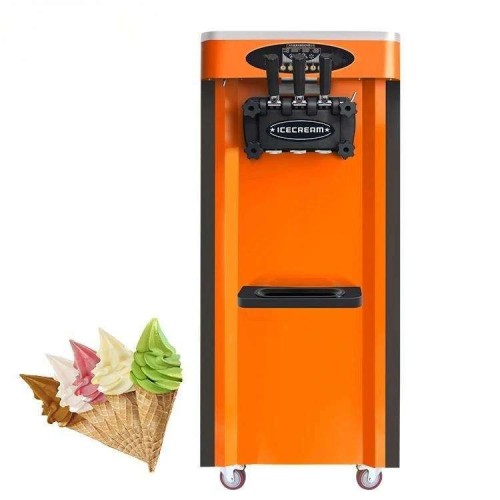 25C Soft Ice Cream Machine Commercial Soft Ice Cream Maker 2+1 Flavors Ice Cream Machine