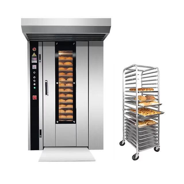 Industrial Rotary Oven For Bakery Hot Air 16 Diesel Bread Equipment