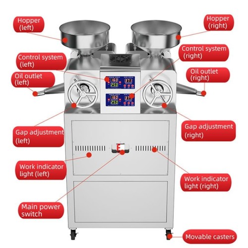 P60 Cold Oil Press Machine New Used Sunflower Soybean Seeds Business Plant Material Motor Core Sesame Extraction