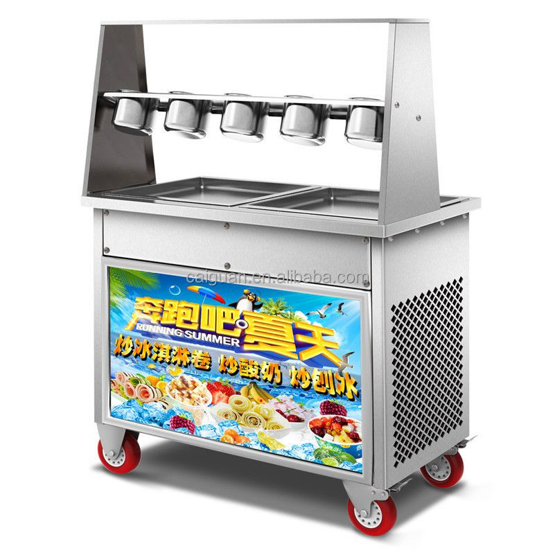 CBJ21/22 Commercial Roll Fry Ice Cream Machine Roll Up Ice Cream Machine Cold Plate Ice Cream Machine