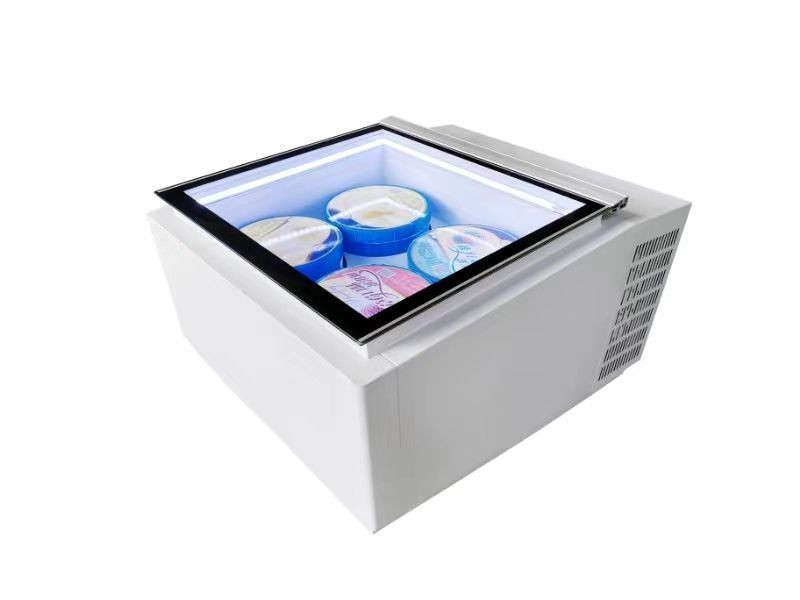 Commercial Ice Cream Freezer Showcase Ice Cream Gelato Display Mini Freezer