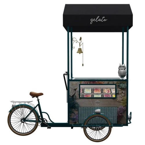 Commercial Outdoor Mobile Retail Gelato Popsicle Ice Cream Cart Cusomized Color