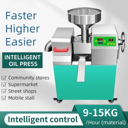 P10 Intelligent Cold Oil Press Machine Used Sesame Sunflower Seeds Soybean Extractor Motor Hot/Cold Pressing Business