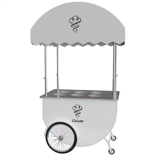Fully Equipped Mobile Outdoor Hand Push Cart Display Trolley Mobile Cart