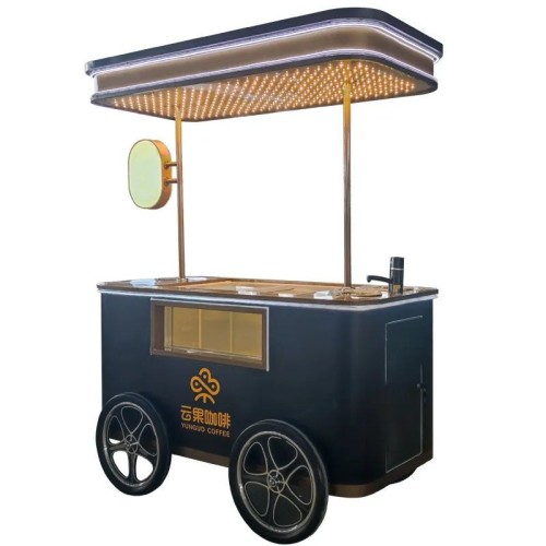 Commercial 110V/220v Italian Ice Cream Display Booth Cart with Freezer Ice Cream Cart