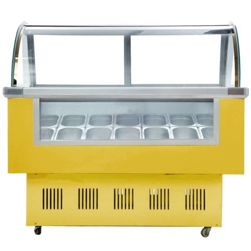 Commercial Popsicle Ice Cream Gelato Display Showcase with Freezer Gelato Display Cabinet Customized Color