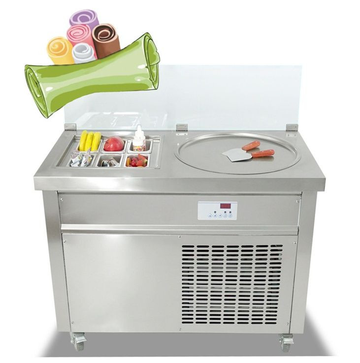 1006 Commercial Frosty Rolled Ice Cream Machine Stir-Fried Yogurt Ice Cream Roll Maker