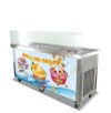 2010S Commercial Fried Ice Cream Rolling Machine Double Pot Thai Fried Fruit Yogurt Ice Cream Rolling Machine