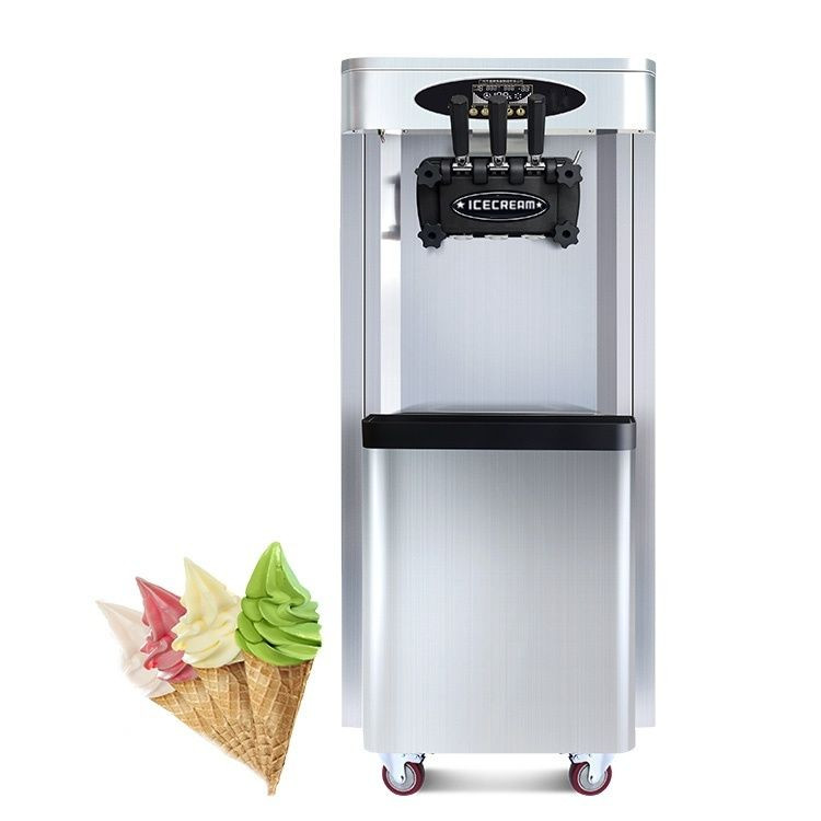 36DB Stainless Steel Commercial Soft Serve Ice Cream Cone Making Machine 3 Flavors Ice Cream Maker