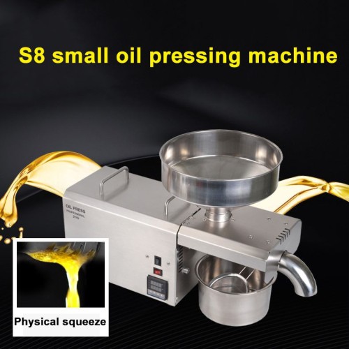 S8 Commercial Oil Press Machine Electric Home Use Oil Press Intelligent Cold and Hot Pressing Machine for Sale