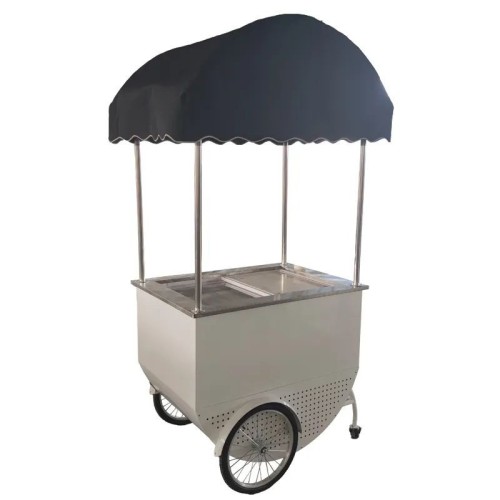 Fully Equipped Mobile Outdoor Hand Push Cart Display Trolley Mobile Cart