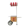 Customized Version Mobile Food Hand Push Cart Display Cabinet Mobile Food Cart