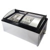 Table Top 8 Pans Ice Cream Freezer Showcase Ice Cream Display Gelato Popsicle Display Cabinet