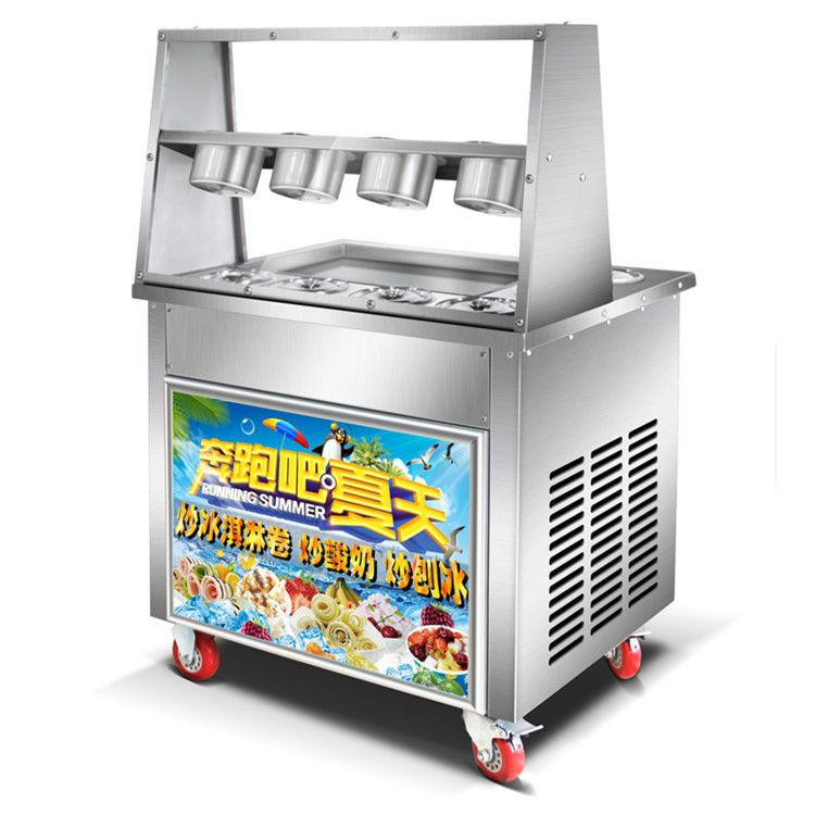 CBJ61 Multi-flavor Fried Ice Cream Machine Easy Operation Ice Cream Roll Machine