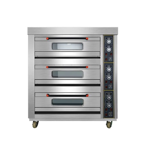 Commercial 3-Deck 9-Tray Electric Bakery Oven Big Industrial Baking Equipment for Restaurants