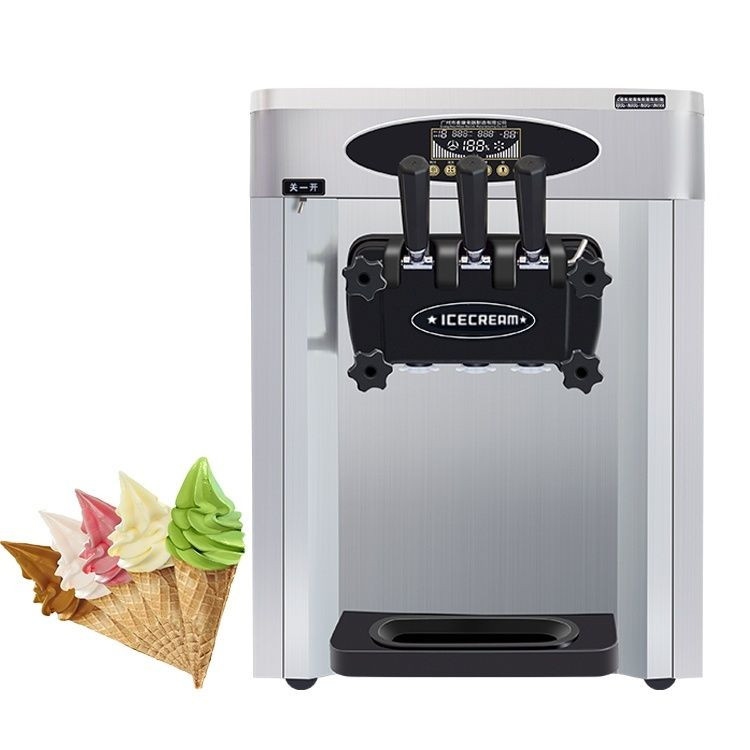 25CTB Mini Ice Cream Machine 3 Flavors Yogurt Fruit Soft Ice Cream Vending Machine