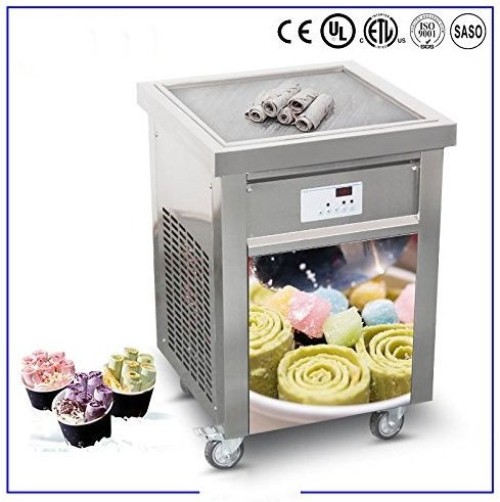 600S Street Food Solid Frozen Fried Ice Cream Fried Fruit Ice Cream Yogurt Roll Machine