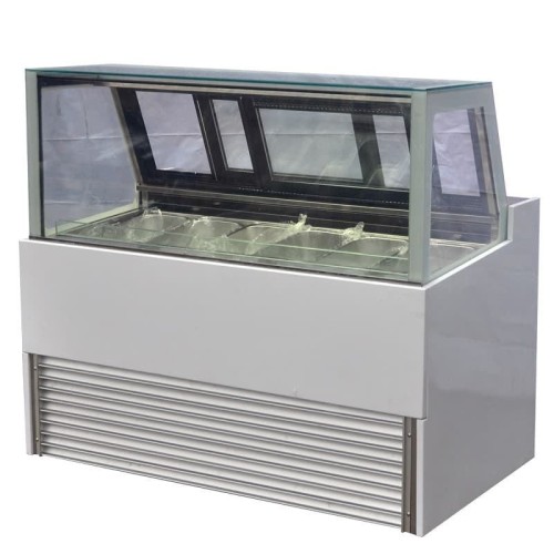 Air Cooling Gelato Popsicle Display Cabinet for Commercial Use Ice Cream Showcase with Freezer