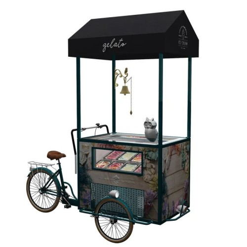 Commercial Outdoor Mobile Retail Gelato Popsicle Ice Cream Cart Cusomized Color
