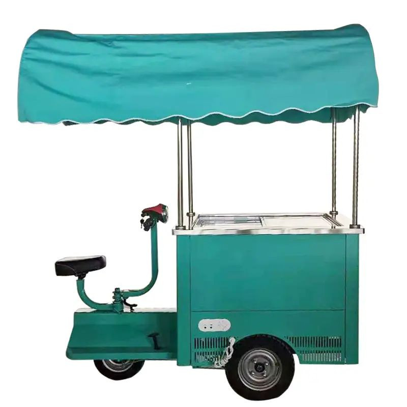 Electric Type Ice Cream Cart Mobile Food Delivery Electric Bike Cart
