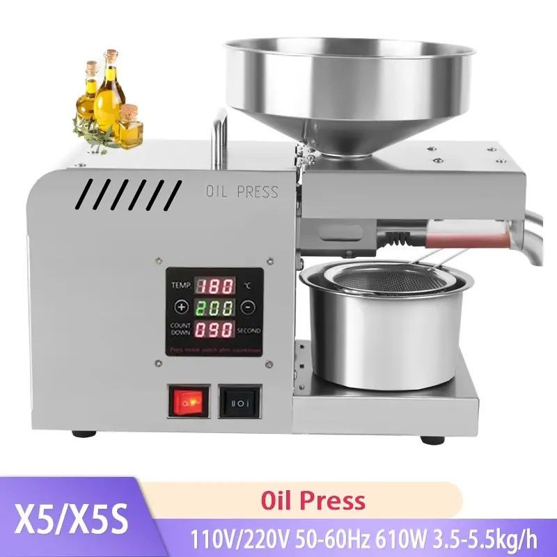 X5 Oil Press Machine Peanuts Sesame Sunflower Seeds Cold Oil Press Machine Cold Oil Pressers