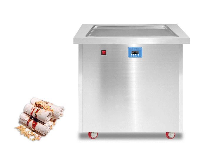 PF1S Stainless Steel Fried ice Cream Roll Machine Continuous Freezer Ice Cream Machine