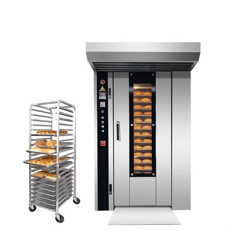 Industrial Rotary Oven For Bakery Hot Air 16 Gas Bread Equipment